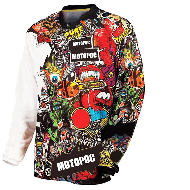 

Summer Enduro MOTO POC Cycling T-shirt Mountain Downhill Bike Long Sleeve Racing Clothes DH MTB Offroad Motocross BMX Jerseys