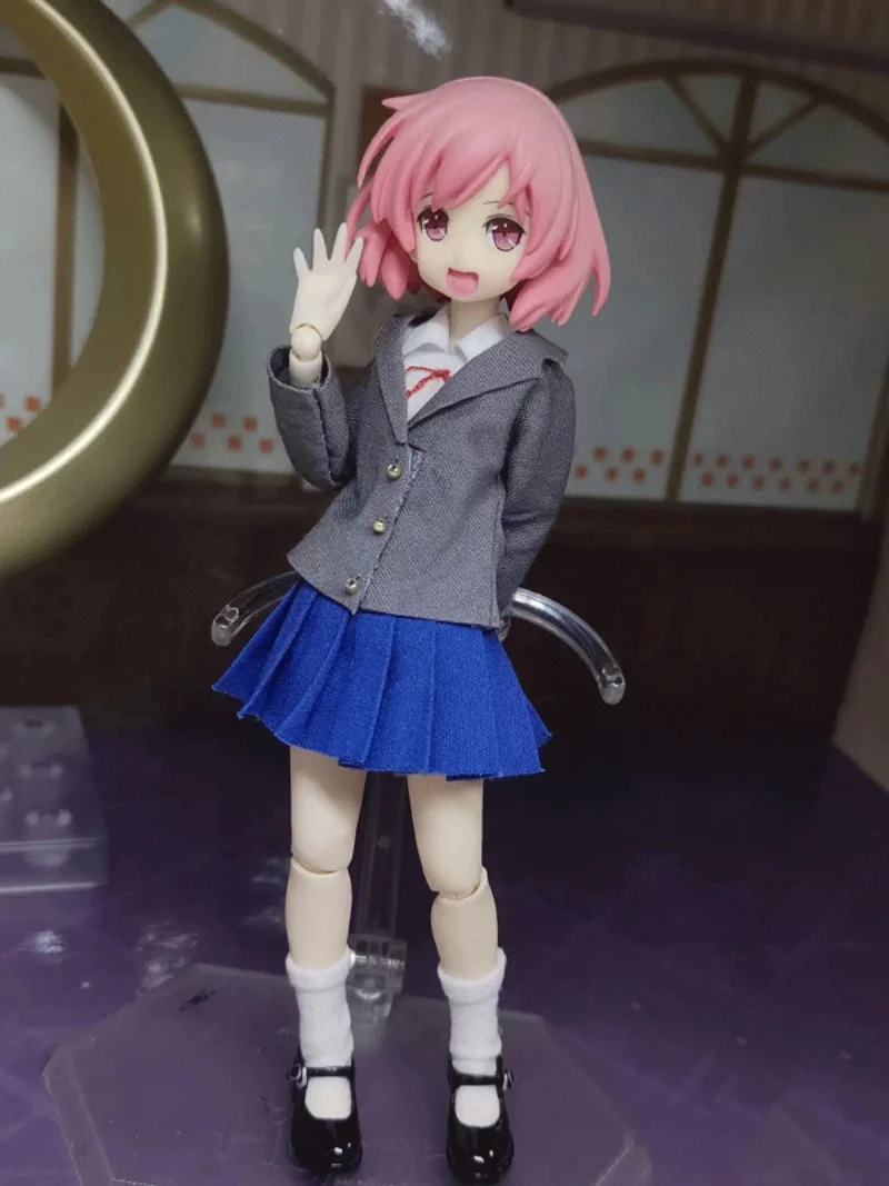 

1/12 Scale Clothes JK Coat Skirt Model for 6" azone12 figma shf Female Figure