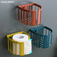 punch free toilet paper shelf bathroom kitchen tissue box wall mounted sticky paper storage box toilet paper holder roll paper