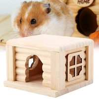 pet hamster wooden house hut small animal rabbit mouse hideout cage gerbil chalet mice room nest hamster cage toy supplies