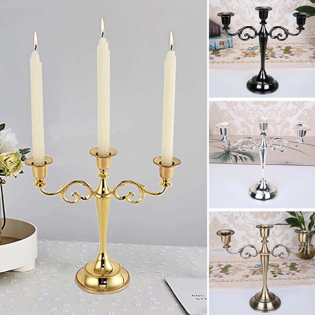 1 шт. Свадебный домашний декор 3 ручки металлические подсвечники металлический