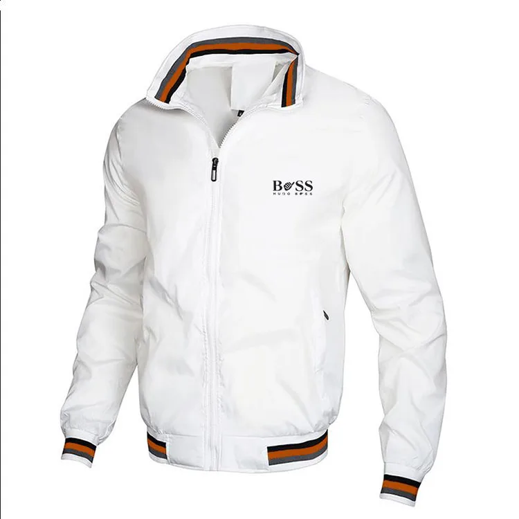Europe and the United States men's jacket thin trim long sleeve baseball zipper coat brand clothing