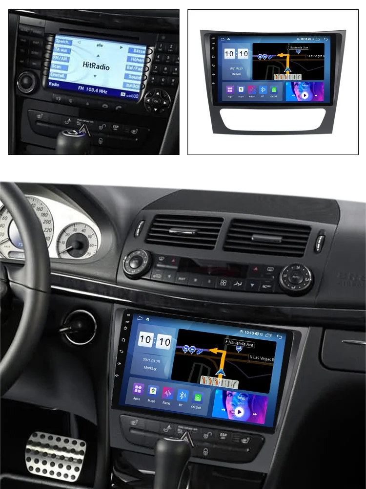 

6+128GB Android Auto For Mercedes Benz W211 E300 2002 - 2010 Car Multimedia Player GPS Navigation Car RADIO Video Carplay WIFI