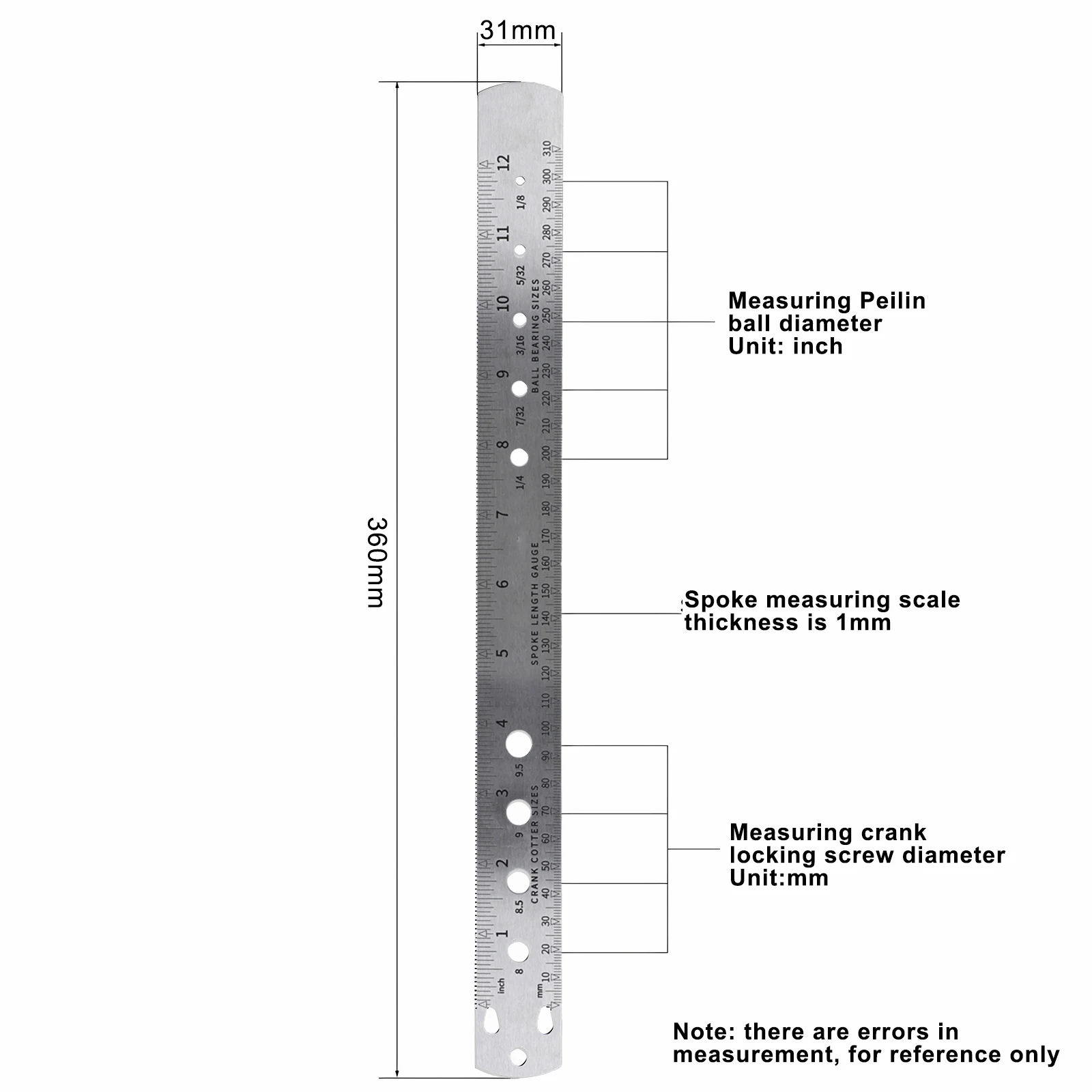 Измерительная линейка измерительная лента со спицами аксессуары подшипник