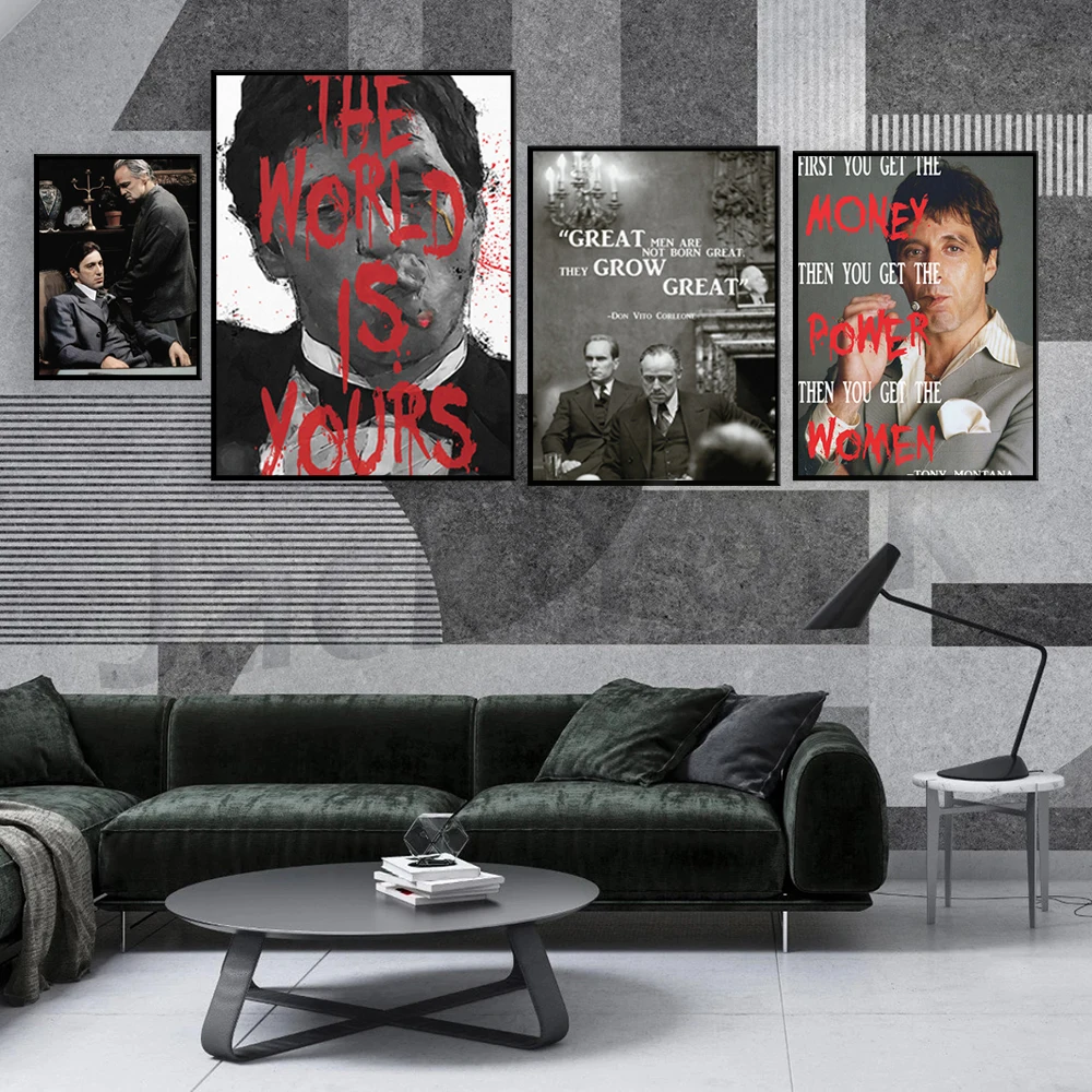 

The Godfather Movie Poster Posters Canvas Print Wall Art Man Cave Gift Home Decor