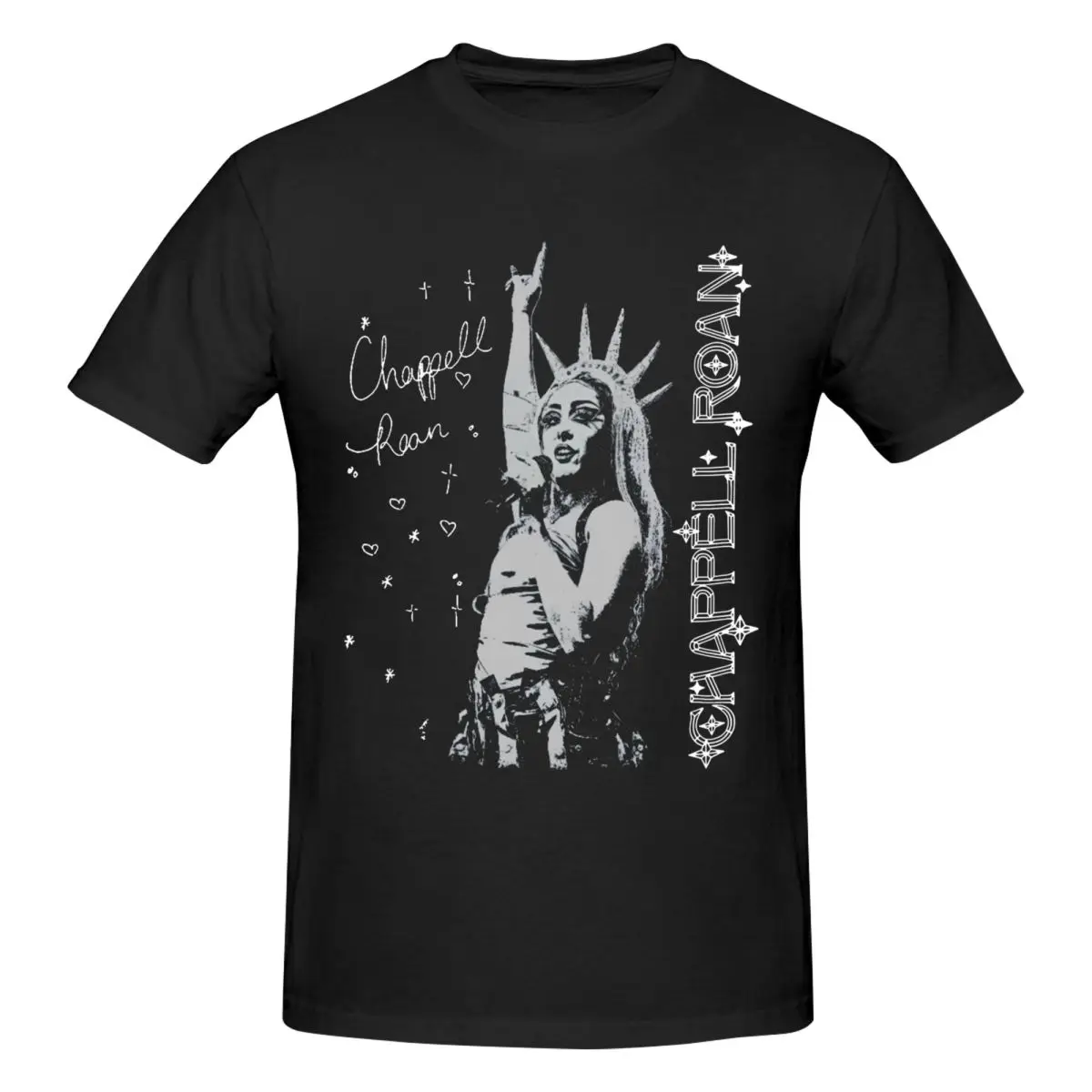 Мужская футболка Chappell Roan в стиле хип-хоп 2025 винтажная хлопковая большого размера
