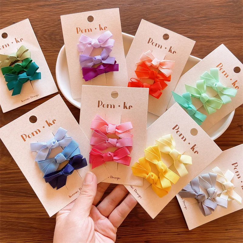 

New Kids Accessories Solid Color Bow Hair Clip Baby Soft Multicolor Hair Baby Head Jewelry Kids Headwear 2023