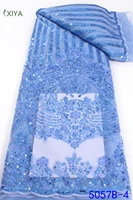 xiya lace luxury beaded lace fabric french mesh net lace for wedding dress embroidery nigeria beads laces fabrics apw5057b
