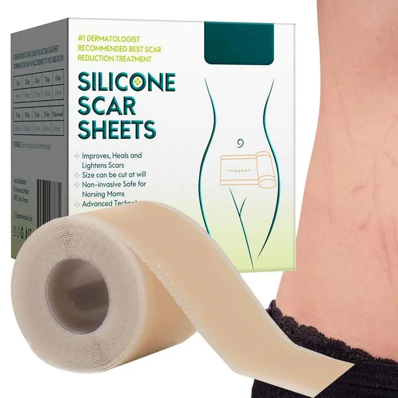 

Silicone Tape For Scars 3 Meters Silicone Scar Strips Silicone Gel Sheets For Scar Removal Skin-friendly Patches For Softening