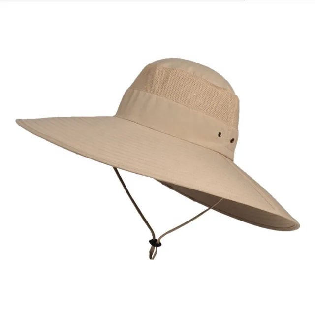 Men Wide Large Brim Sun Hat Visor 