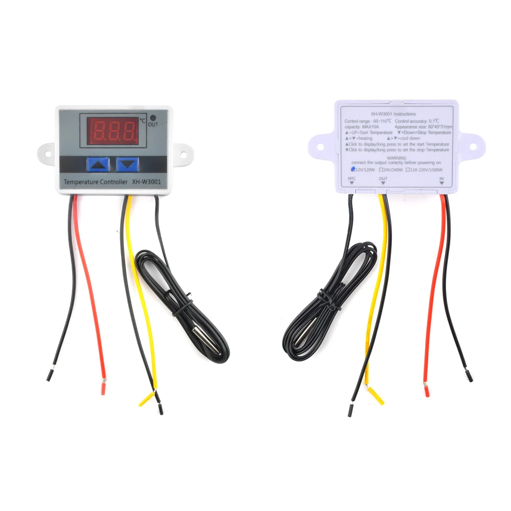 

XH-W3001 Microcomputer Digital Temperature Controller Thermostat Intelligent Electronic Temperature Control Switch 12/24/220V