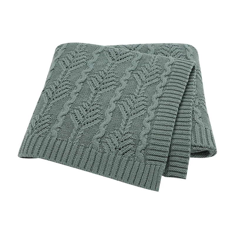 

Newborn Baby Blankets Knitted Infant Kids Boys Girls Cotton Swaddle Wrap Sleep Covers for Stroller Bassinet 100*80cm Toddler Mat