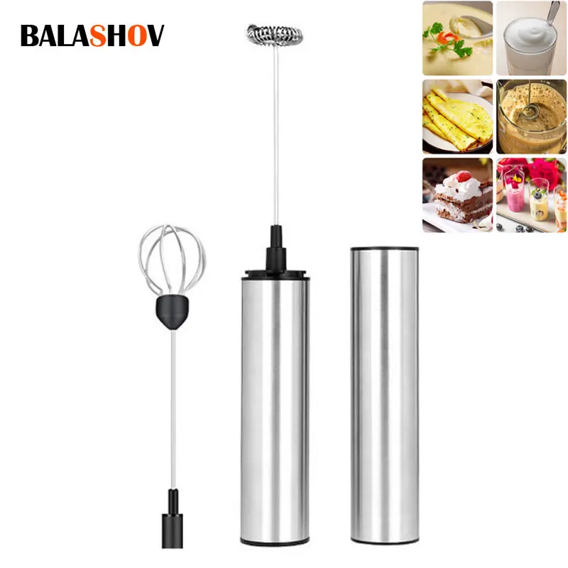 Mini Milk Frother USB Rechargeable Portable Electric Foam Maker Handheld Foamer High Speeds Drink Mixer Frothing Wand for Coffee