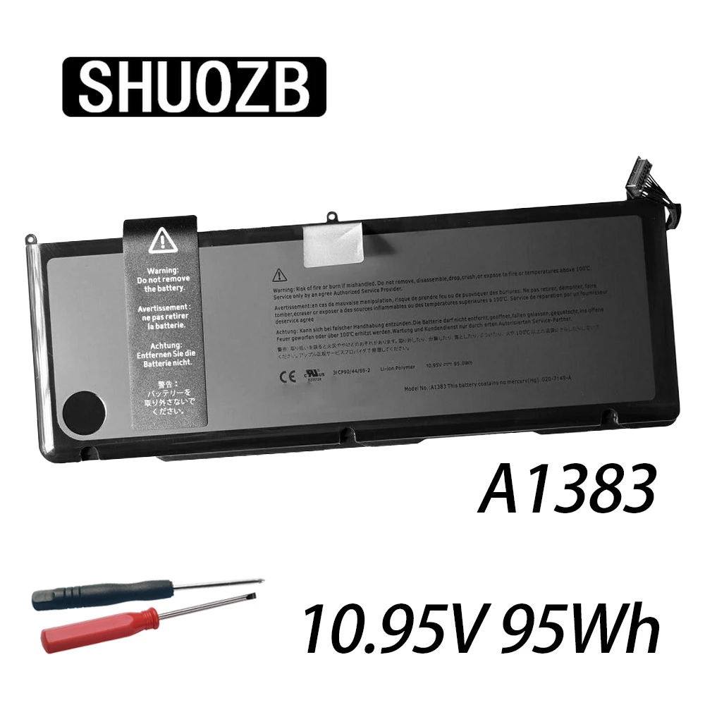 

SHUOZB 10.95V 95Wh A1383 Laptop Battery For Apple MacBook Pro 17" 2011 A1297 020-7149-A10 MC725LL/A MD311LL/A MB604LL/A Series