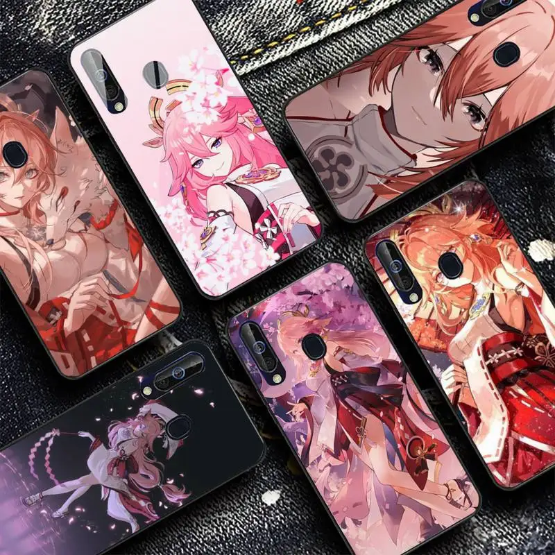 

Genshin Impact Yae Miko Phone Case for Samsung A51 01 50 71 21S 70 31 40 30 10 20 S E 11 91 A7 A8 2018