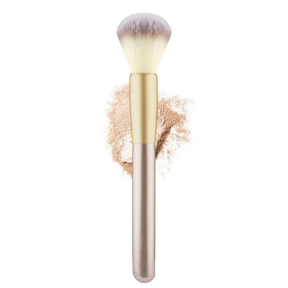 

Single cosmetic brush large champagne loose powder brush foundation make-up universal brush powder Blusher rouge brush aluminum