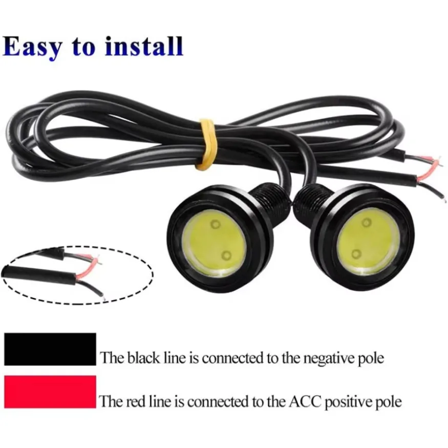 23 мм автомобильный мотоцикл Eagle Eye Light 12 В 3 Вт дневные ходовые огни подходят для