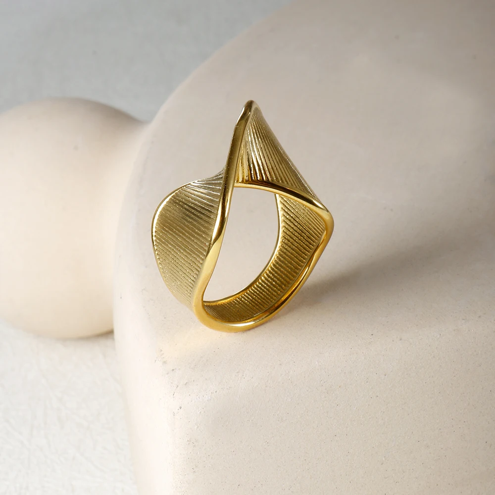 ZMfashion полосатое кольцо из нержавеющей стали для мужчин и женщин нишевые