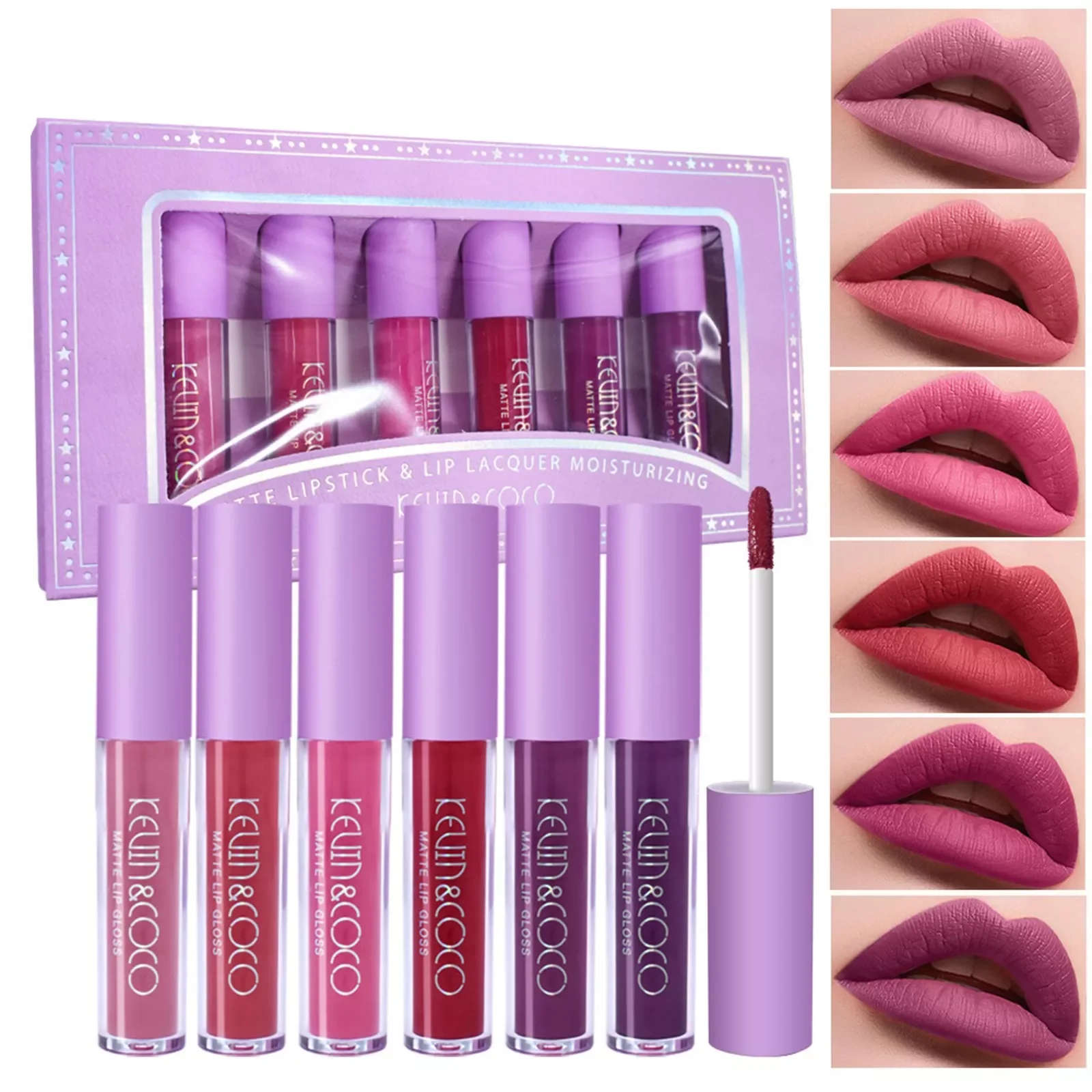 

NEW2023 Mattes Lipstick Nude Mattes Liquid Lip Makeup Lip Stain Long Lasting Waterproof Lipstick For Women Non Stick Cup Not Fad