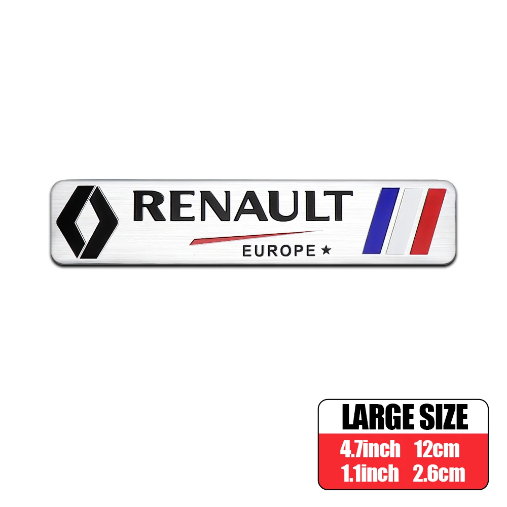 

Украшение автомобиля, алюминиевая металлическая эмблема, наклейки на окно автомобиля, боковое крыло, наклейки для Renault Megane 2 3 4, Captur Radio Logan Duster Laguna