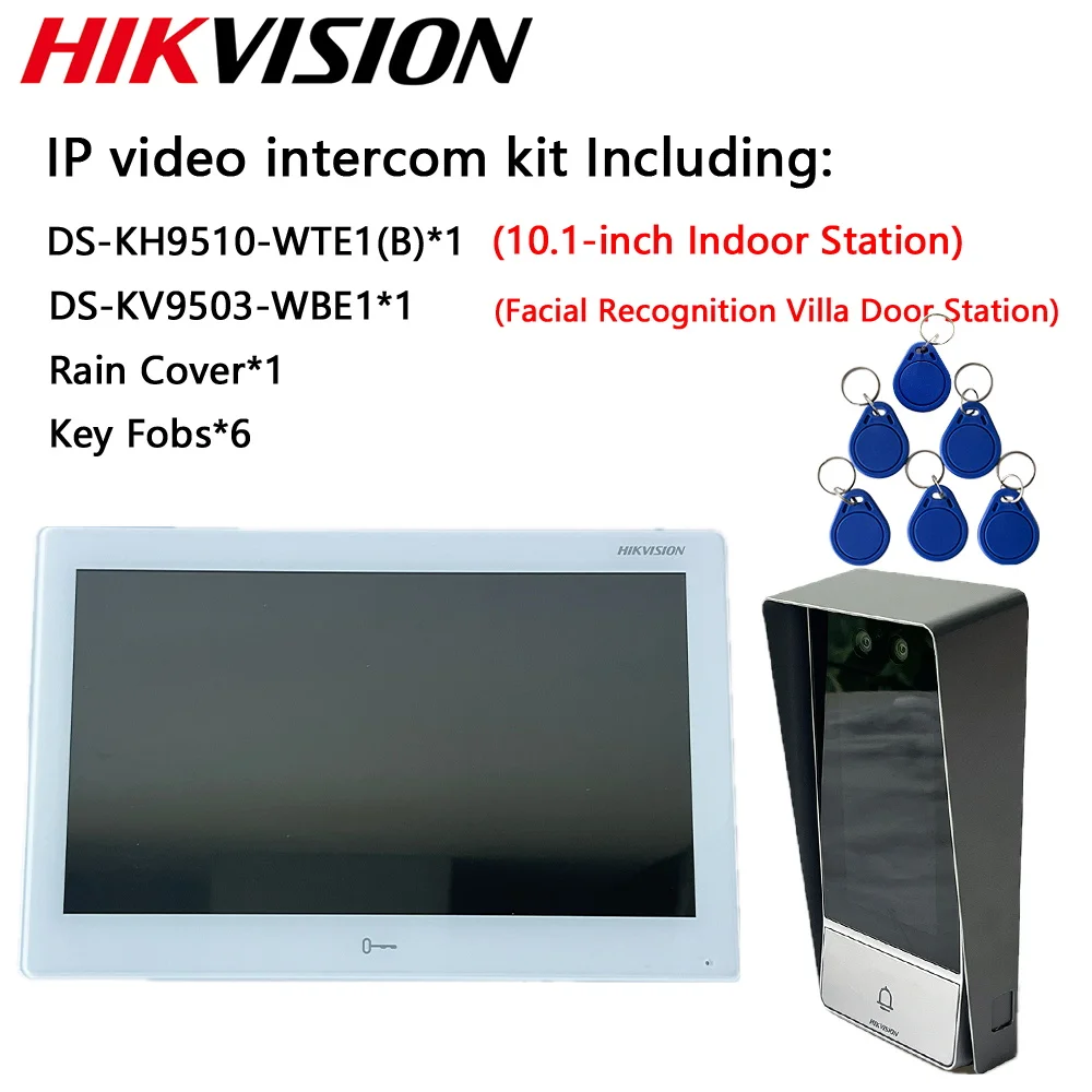 IP-видеодомофон Hikvision DS-KH9510-WTE1(B) с распознаванием лиц