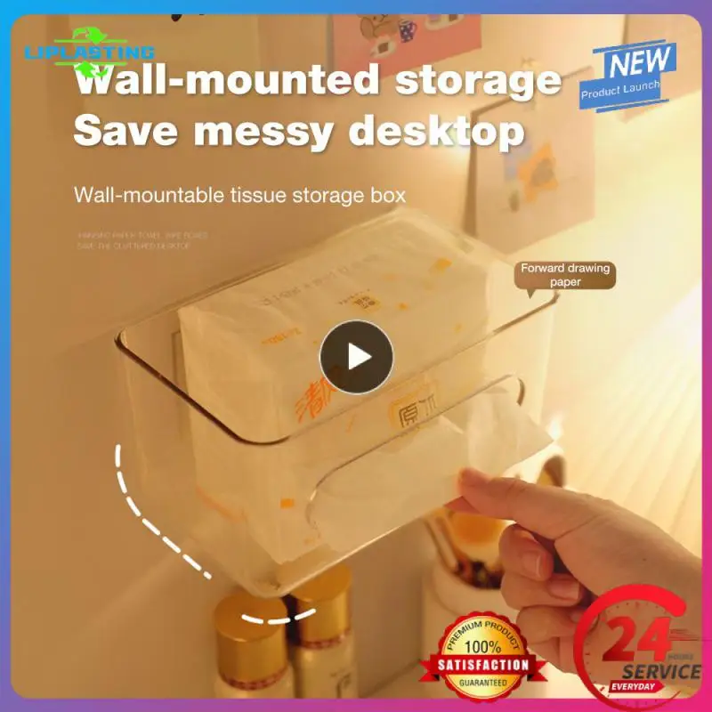 

Adhesive Napkin Holder Large-capacity Multifunctional Paper Dispenser 2023 Household Mask Storage Box Tissue Box Storage Box