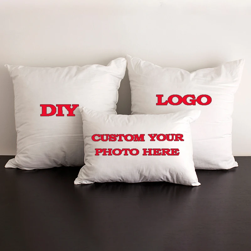 Custom Picture Double/Single Print Square/Rectangle Cushion Cover Cute Pet Sofa Pillow Cover DIY Photo Logo Polyester Pillowcase