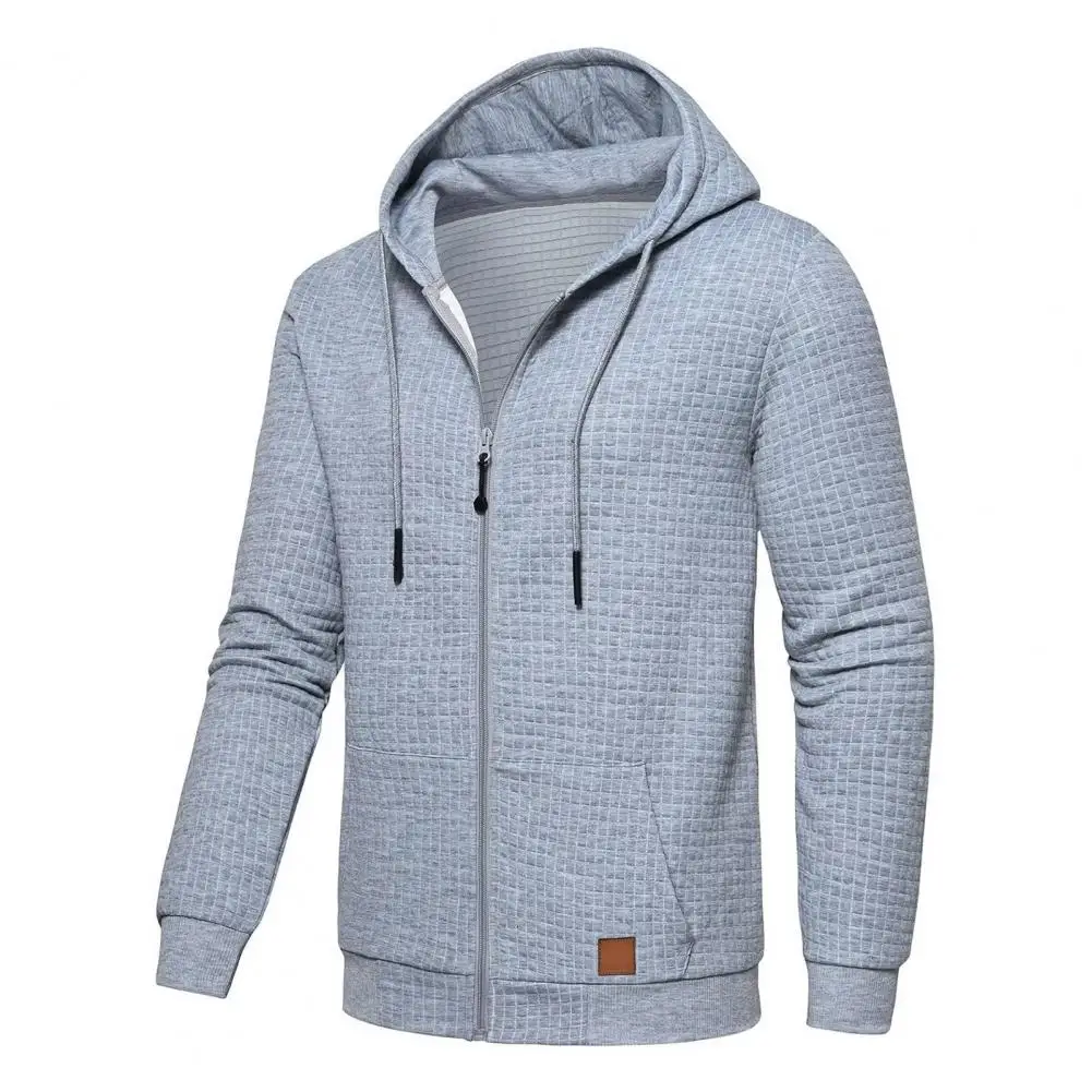 

Stylish Zipper Hooded Jacket Coat Men Coat Korean Style Keep Warm