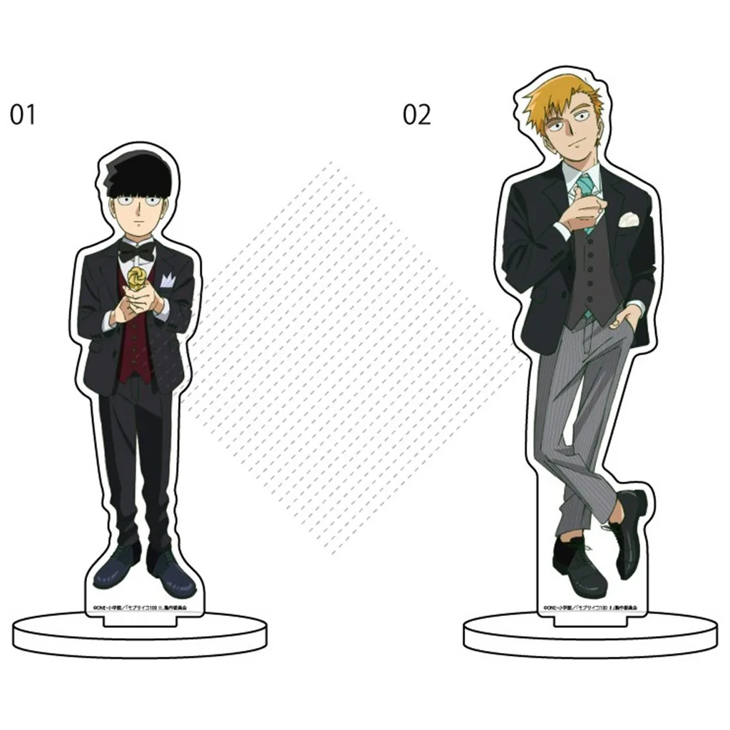 Anime Mob Psycho 100 Action Figure Doll Kageyama Shigeo Reigen Arataka Acrylic Stand Model Plate Cosplay Toy for Gift