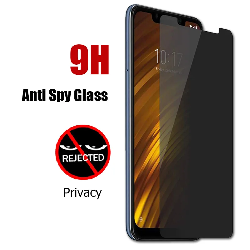 

Anti-spy Privacy Screen Protector for Xiaomi Poco X3 Poco NFC Glass Magic Anti Spy Tempered Glass on F2 Pro M2 C3 Pocophone F1