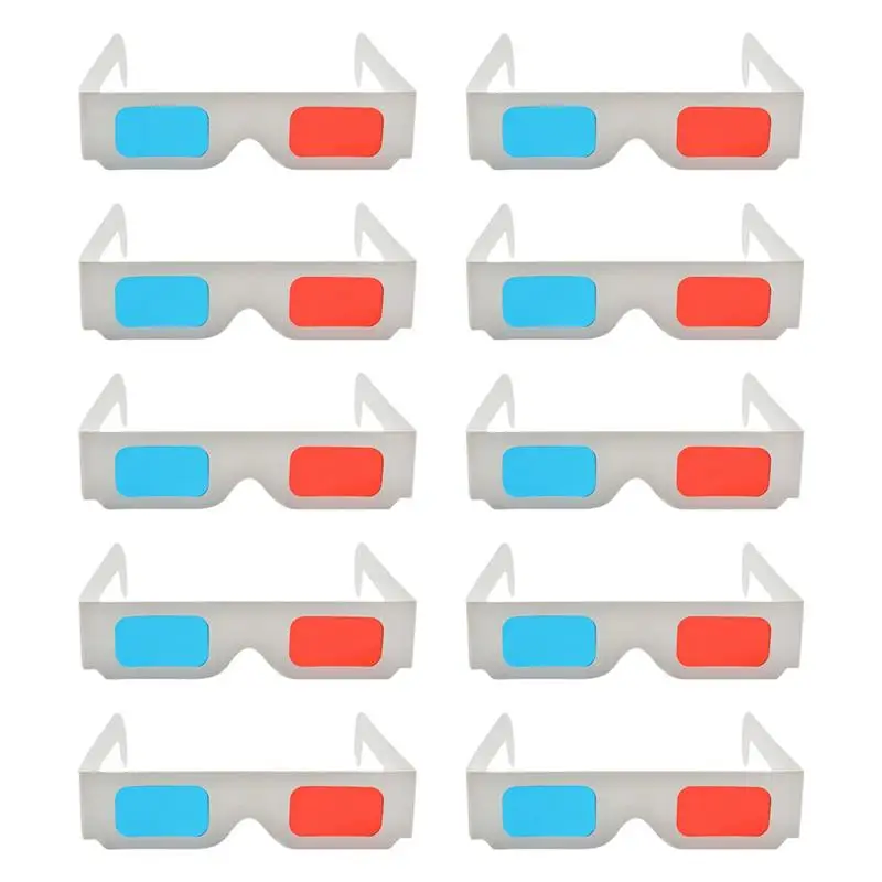 

50pcs Movies Glasses 3D Cardboard Glasses Universal Anaglyph 3D Glasses Fashion Cardboard 3d Glasses For Movie Wholesale