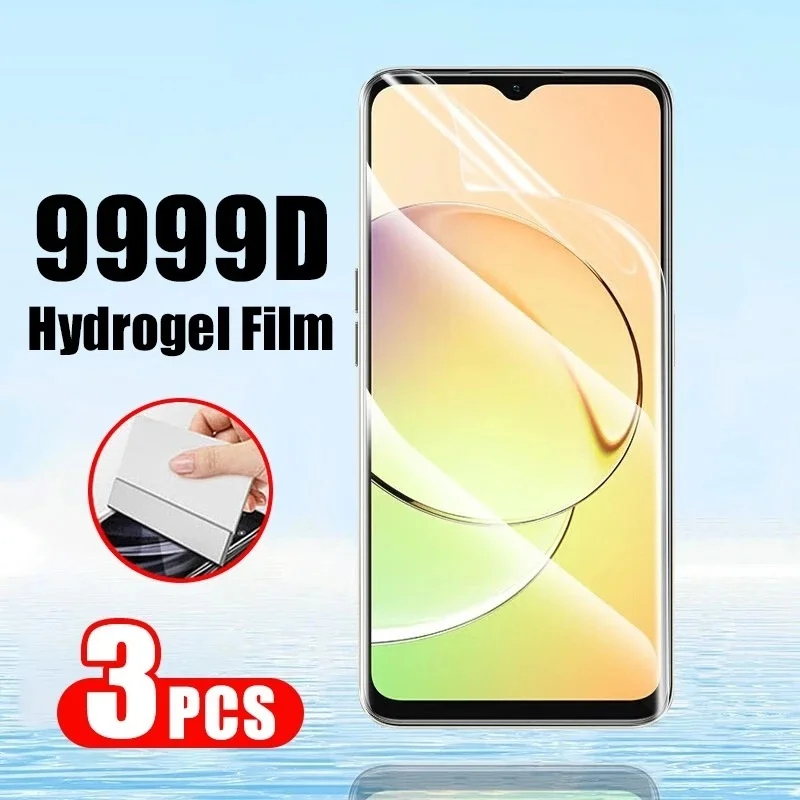 

3PCS Hydrogel Film For Realme 10T 9 8 Pro 9i 8i 8S Speed Protective Film For Realme 7 6 5 Pro 7i 6i 6S 5i Film Screen Protector