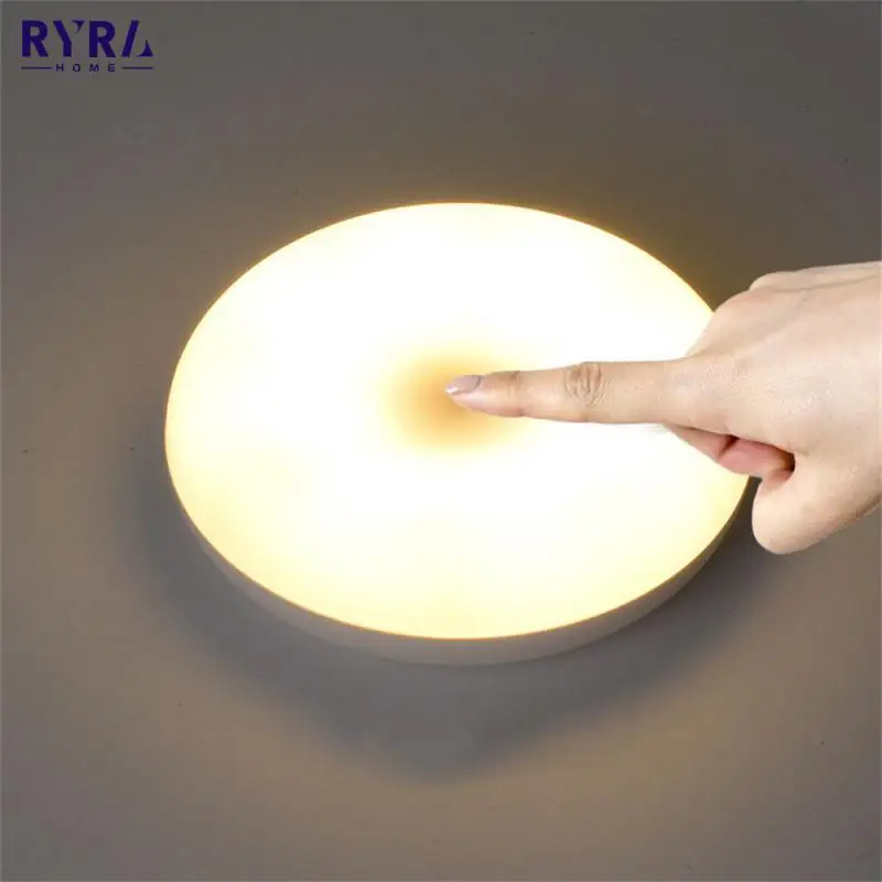 

High Quality Night Light LED Touch Wall Lamp USB Charged Night Lamp Flashlight Magnetic Base Circle Portable Dimming LED Light