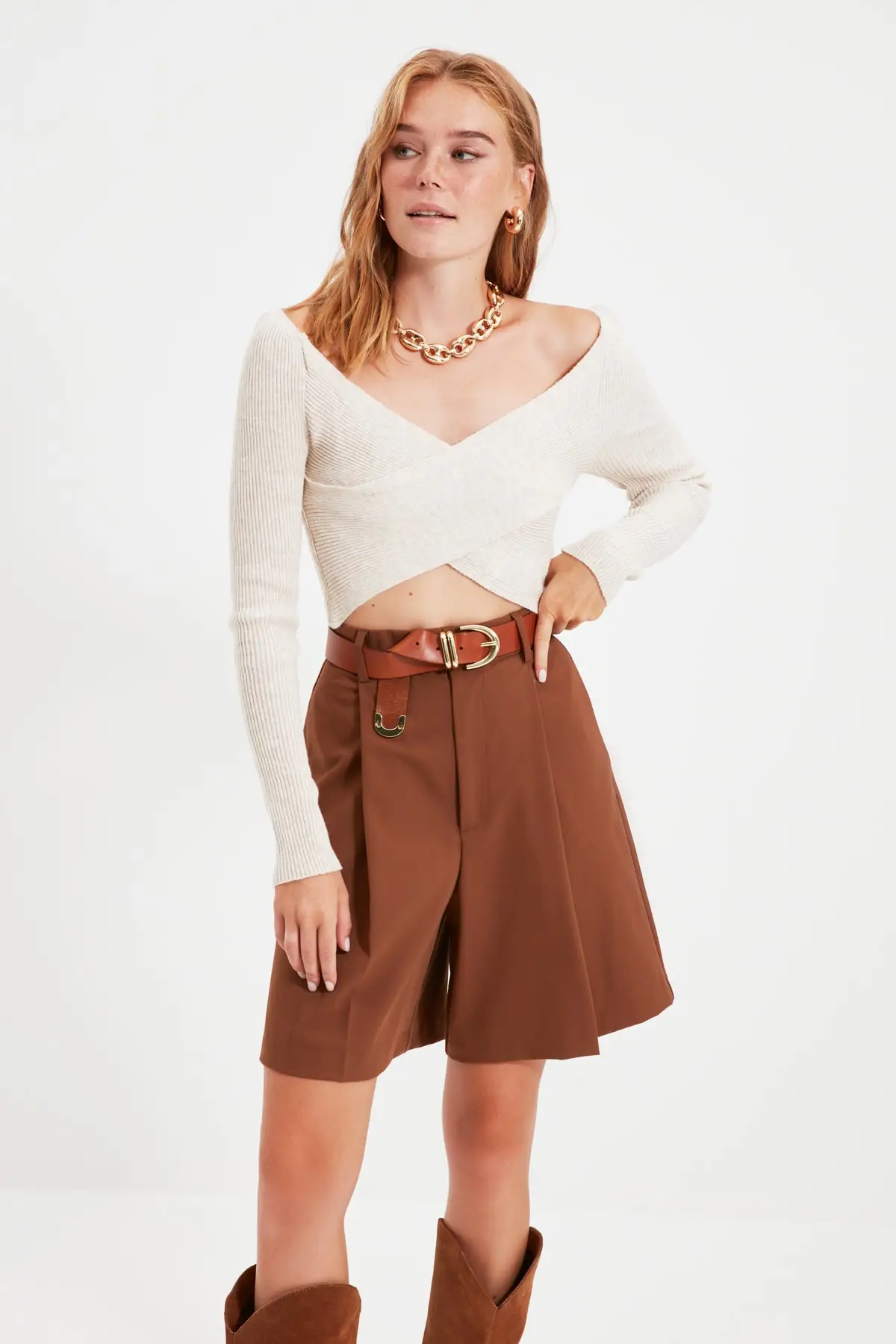 

Trendyol Double Breasted Knitwear Sweater TWOAW22KZ0213
