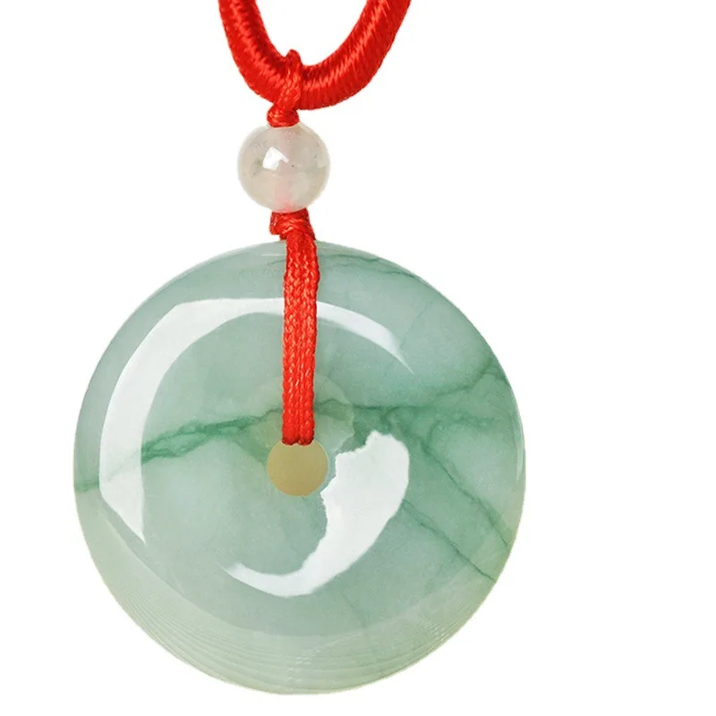 Натуральный Изумрудный мир Пряжка a товары лед нефрит Кулон ребенка ожерелье