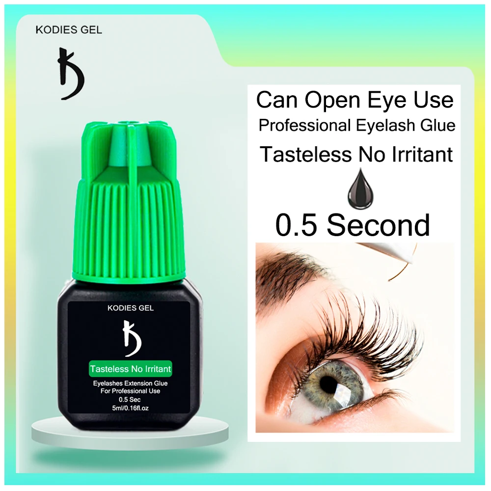 Клей KODIES для ресниц не вызывает раздражения 5 мл 0. Быстрая сушка Полупостоянный