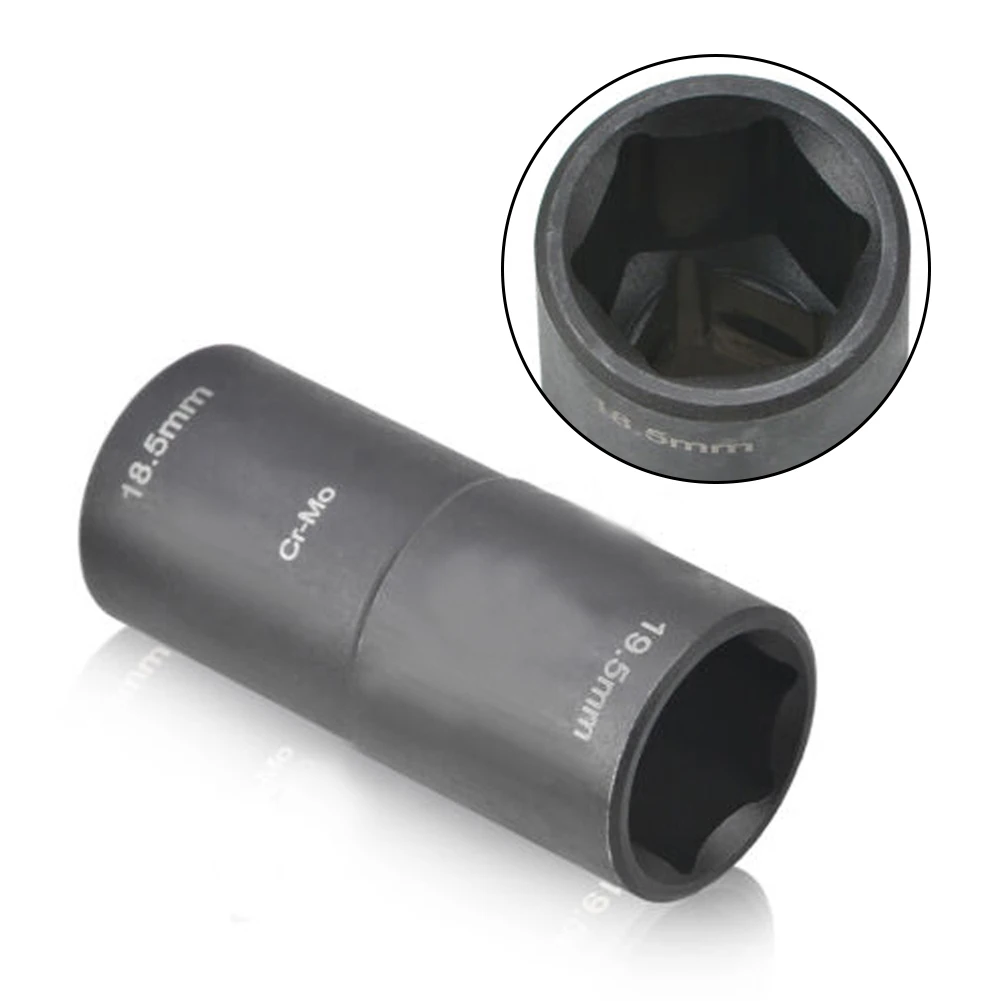 

1/2 Tire Sleeve Tool Dr 18.5mm X 19.5mm Damaged Lug Socket Tool Deep Length Flip Impact Set For Ford For Hand Tools