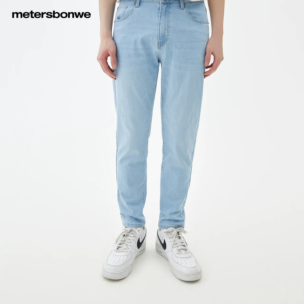 Metersbonwe 22 New Straight Jeans Men Summer Casual Youth Trend Slim Close-Fitting Pants Male Pants Men Thin Trousers