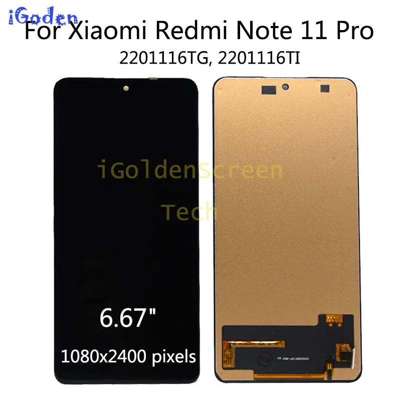ЖК-дисплей 6 43 дюймов AMOLED для Xiaomi Redmi Note 11 с сенсорным экраном и дигитайзером в