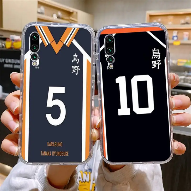 

Haikyuu!! Karasuno Jersey Phone Case For Xiaomi 11 Redmi Note 11pro5G 8 8T 9 9A 9S 10 K30 10T Pro Ultra K40pro Transparent Case