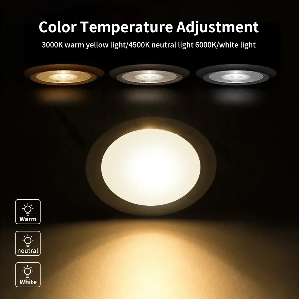 LXIN tuya Downlight WIFI 5/9/12/15 Умный светодиодный точечный светильник с затемнением 2700-6500k