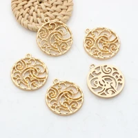 zinc alloy hollow round flowers lace charms linker connector 6pcslot for diy jewelry earrings making finding accessories