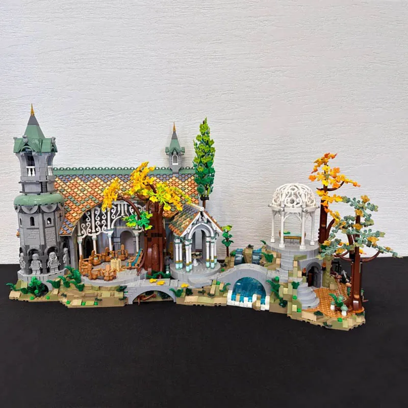 

New In Creative Expert Icons Movie Lorded of Rings Rivendell Castle Model Building Blocks Brick 10316 Street View Toys 6167Pcs