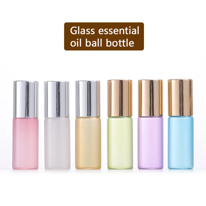 wholesale Glass Essential Oil Roller-on Bottles with Stainless Steel Roller Balls 3ml -10ml Pearlescent Vials100pcs