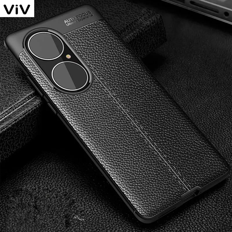 

For Huawei P50 Pro Case JAD-AL50 PU Leather Soft Silicone Bumper Shockproof Anti-Slip Back Cover For Huawei P50pro Fundas 6.6