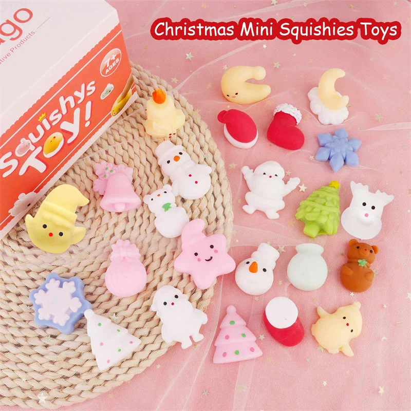 Paquete de juguetes antiestrés Kawaii para niños y adultos, juguete blando antiestrés, para aliviar la ansiedad, regalo de Navidad
