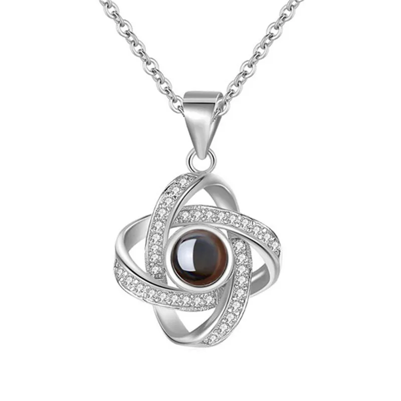 Heart Projection Photo Necklace For Women Custom Photos Chain Personalized Photo Pendant Lover Memory Jewelry Christmas Gift