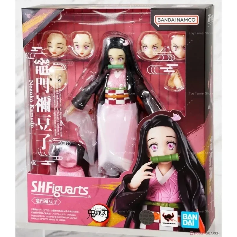 Фото В наличии: Фигурки Bandai S.H.Figuarts Demon Slayer: Kimetsu No Yaiba — Танджиро Камадо, Зеницу Азуна, Незуко Камадо, подвижные фигурки демонов №2