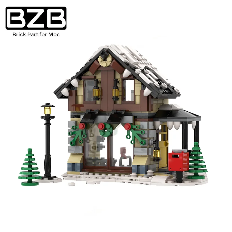 

MOC-59945 Creative Street View Series Winter Sports Store Building Block Model Kids Toy DIY Brick Parts Christmas Best Gifts
