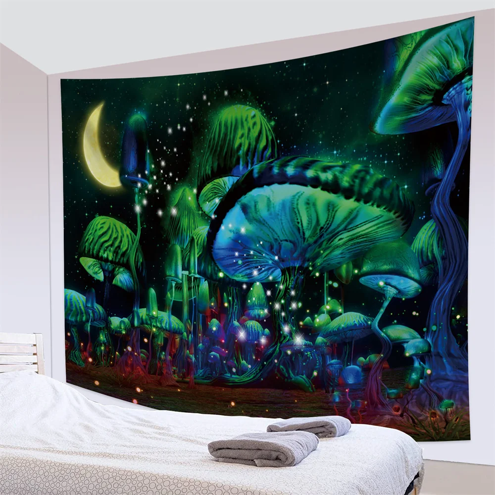 Сказочный фантастический психоделический ковер богемный домашний декор